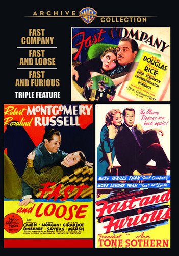 8. سه‌گانه شرکت سریع|(1938، 1939) The Fast Company trilogy ( شرکت سریع - Fast Company/ سریع و بی‌پایه - Fast and Loose / سریع و خشن - Fast and Furious)