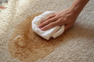 پاک کردن لکه چای از روی فرش: سریع‌ترین روش‌های خانگی بدون آسیب به رنگ